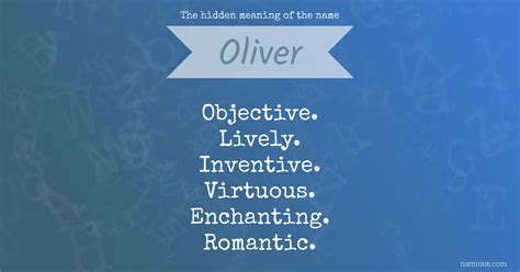 what does oliver mean.